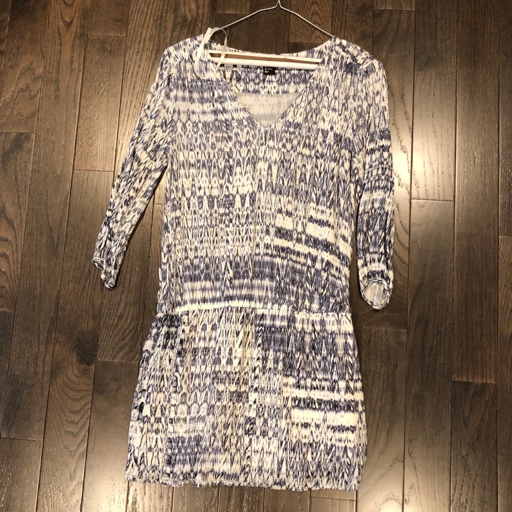 H&M Blue Cinched Waist Dress size 4